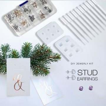   DIY- Sada na výrobu napichovacích náušníc- STUD EARRINGS